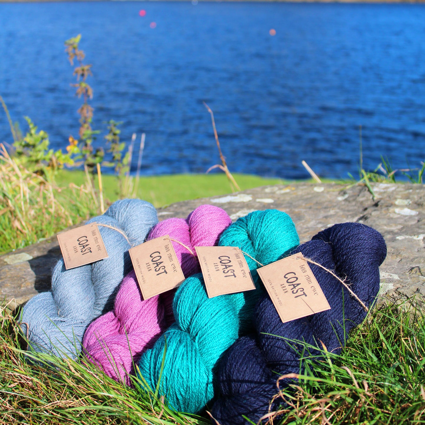Coast Aran Pack of 5: 100% British Hand Knitting Wool 200g Hank