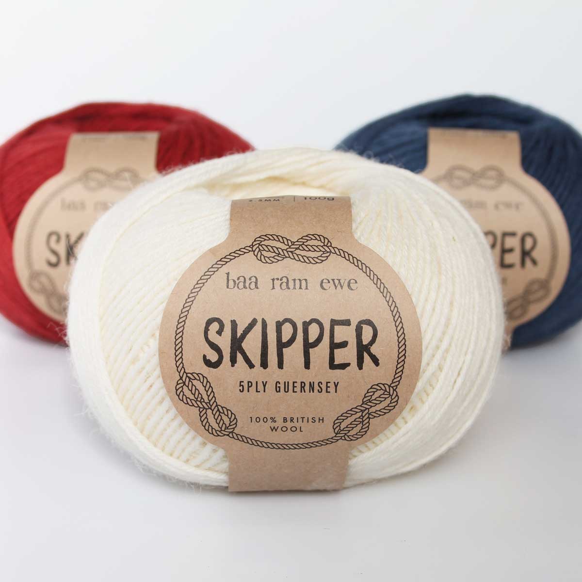 Skipper 5ply Guernsey: 100% British Hand Knitting Wool 100g Ball