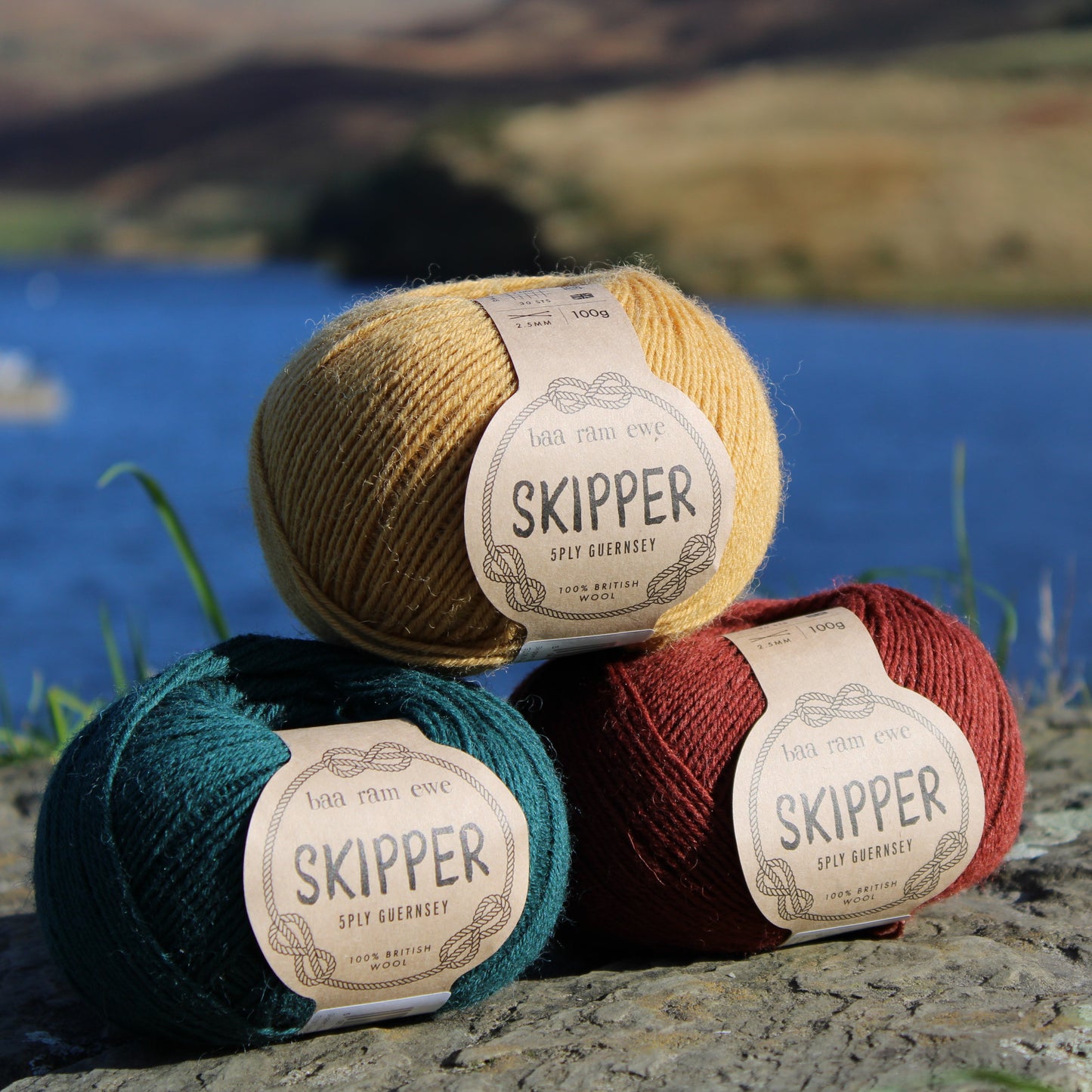 Skipper 5ply Guernsey Pack Of 5: 100% British Hand Knitting Wool 100g Ball