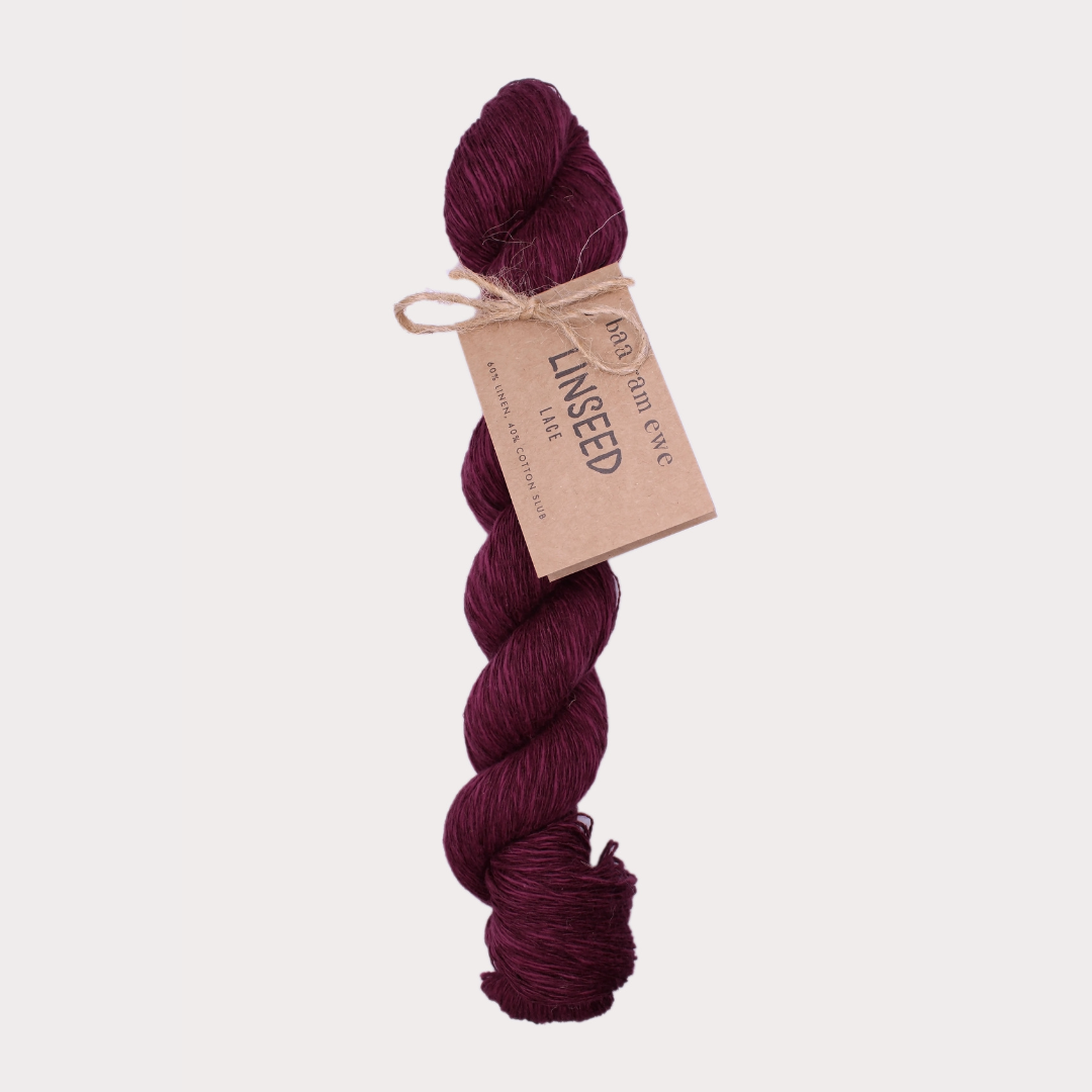Linseed Pack of 5: 60% Linen 40% Cotton Hand Knitting Yarn 50g Hank