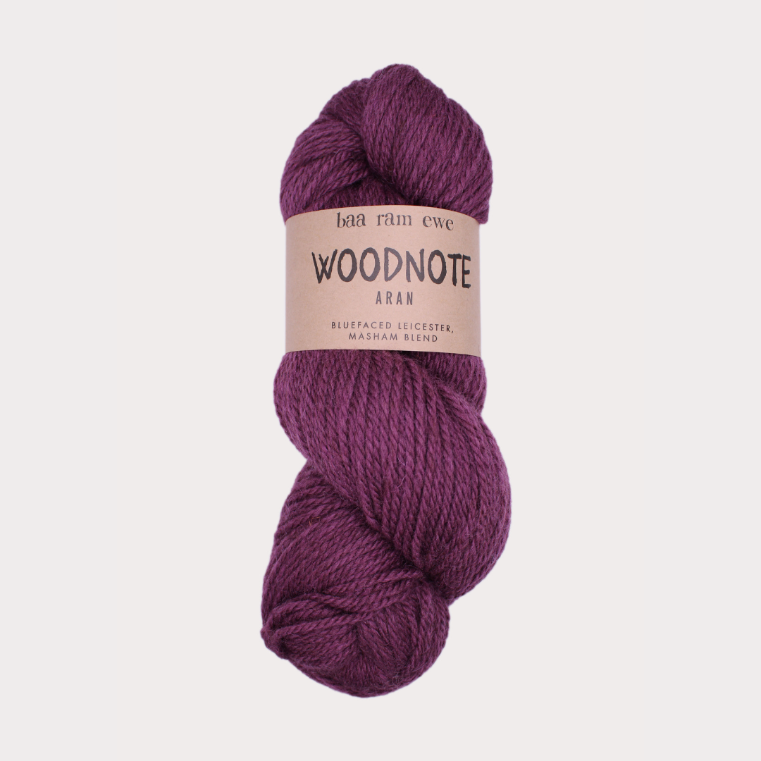 Woodnote Aran Pack Of 5: 34% Bluefaced Leicester, 33% Masham, 33% Merino Hand Knitting Wool 100g Hank