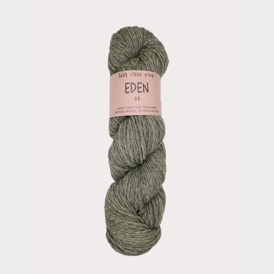 Eden DK Pack Of 5: 70% Organic British Hand Knitting Wool, 30% Alpaca 100g Hank