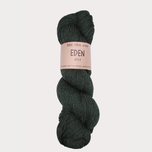 Eden 4Ply Pack Of 5: 70% Organic British Hand Knitting Wool, 30% Alpaca 100g Hank