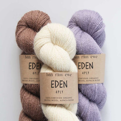 Eden 4Ply: 70% Organic British Hand Knitting Wool, 30% Alpaca 100g Hank