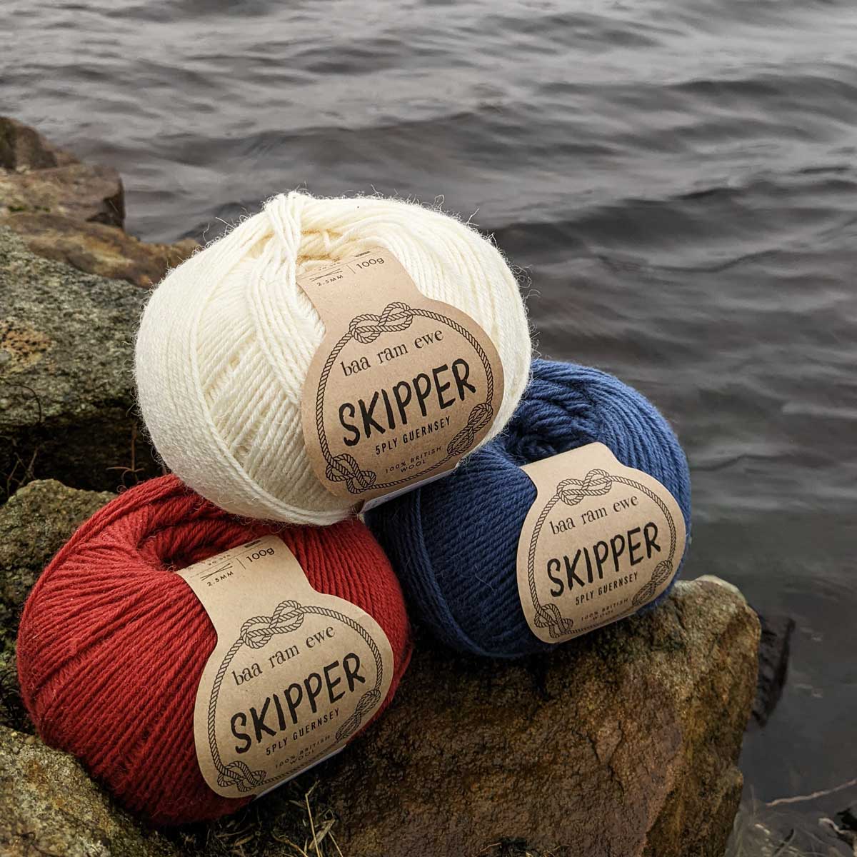 Skipper 5ply Guernsey: 100% British Hand Knitting Wool 100g Ball