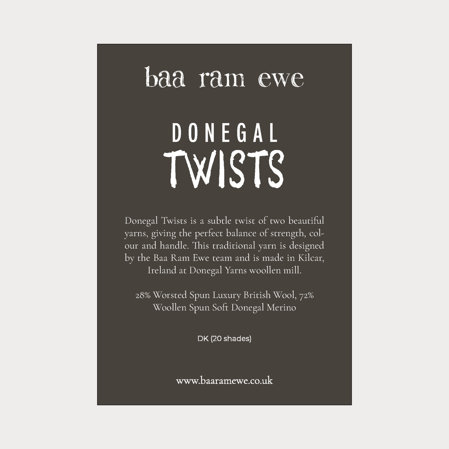 Shop POS- Baa Ram Ewe Donegal Twists Strut Card