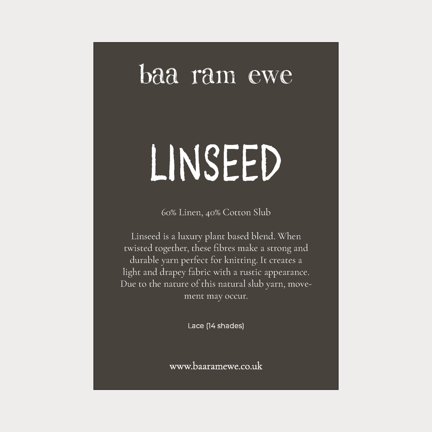 Shop POS- Baa Ram Ewe Linseed Strut Card