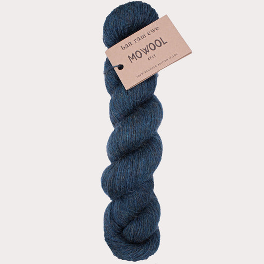 Mowool Pack of 5: 100% Brushed British Wool Hand Knitting Yarn 50g Hank