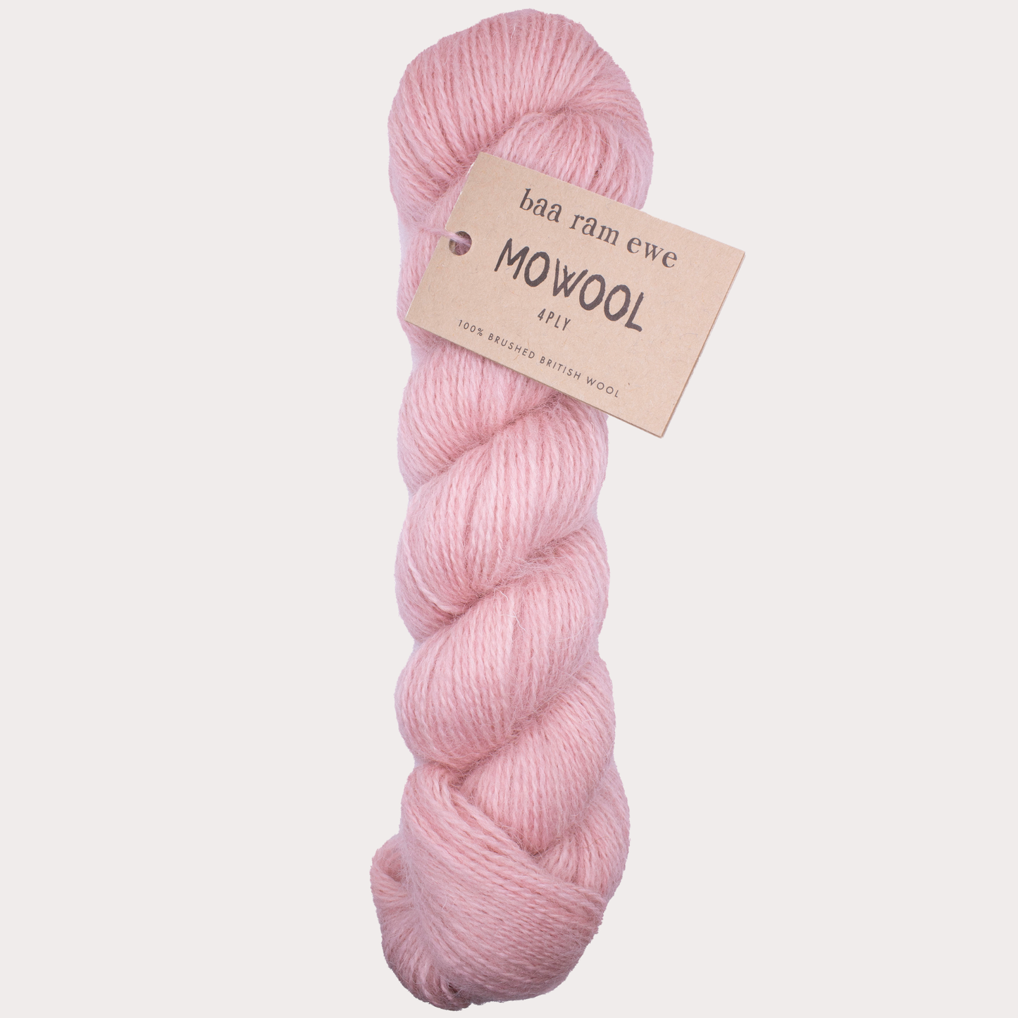 Mowool Pack of 5: 100% Brushed British Wool Hand Knitting Yarn 50g Hank