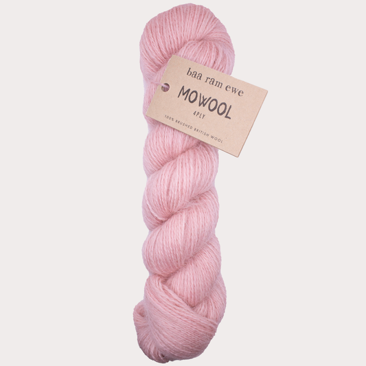Mowool Pack of 5: 100% Brushed British Wool Hand Knitting Yarn 50g Hank