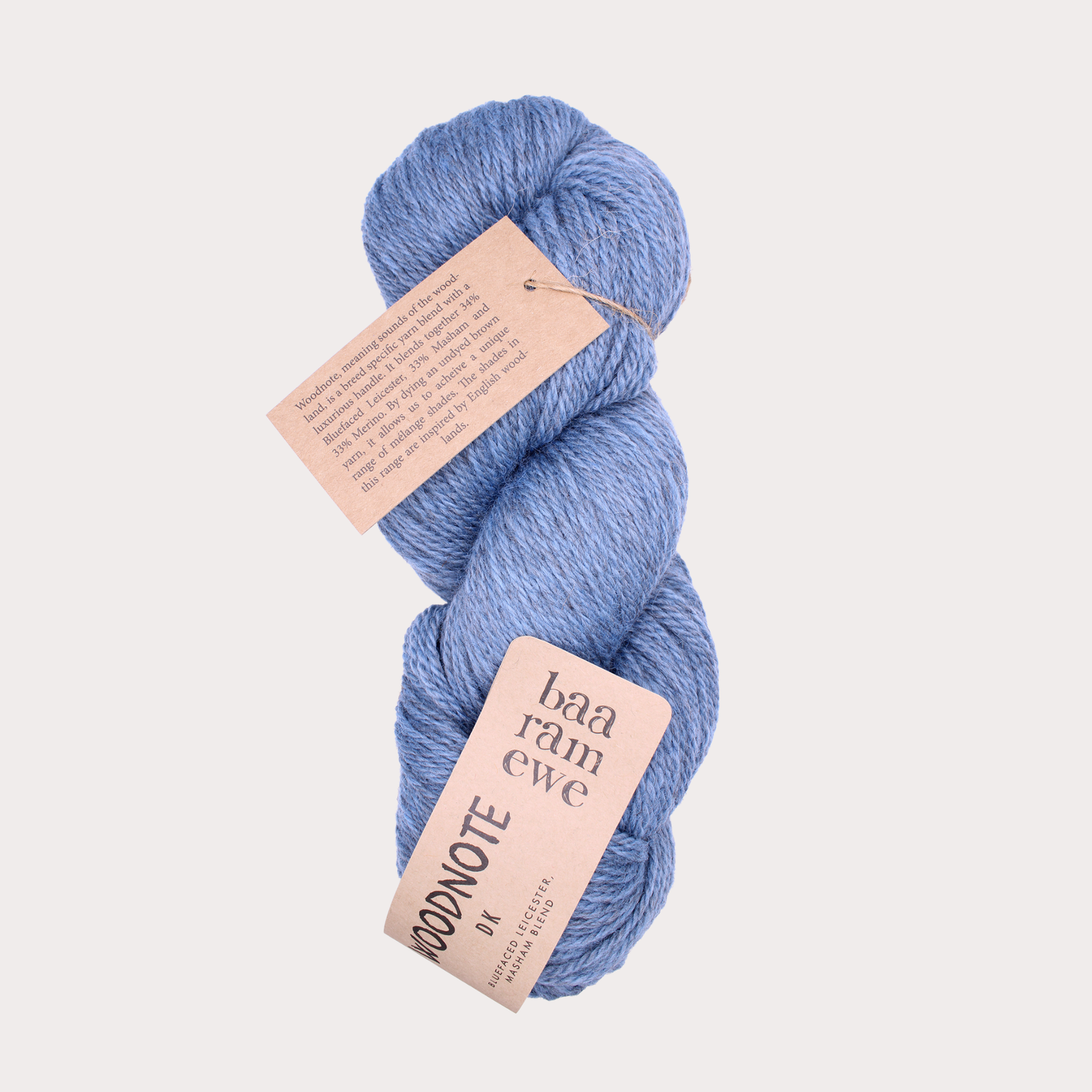 Woodnote DK Pack Of 5: 34% Bluefaced Leicester, 33% Masham, 33% Merino Hand Knitting Wool 100g Hank