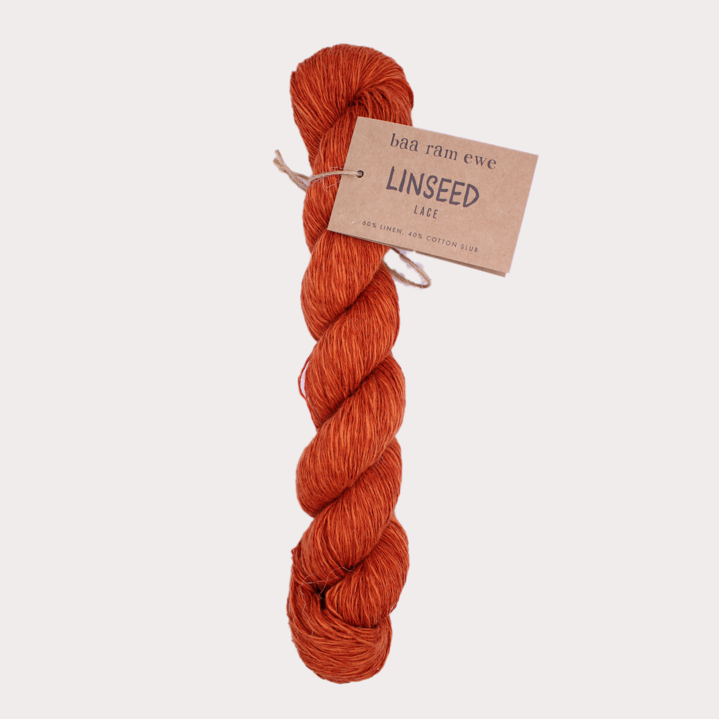 Linseed Pack of 5: 60% Linen 40% Cotton Hand Knitting Yarn 50g Hank
