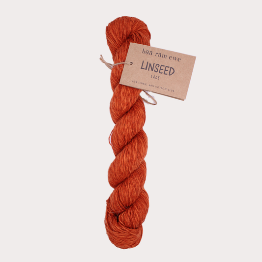 Linseed Pack of 5: 60% Linen 40% Cotton Hand Knitting Yarn 50g Hank