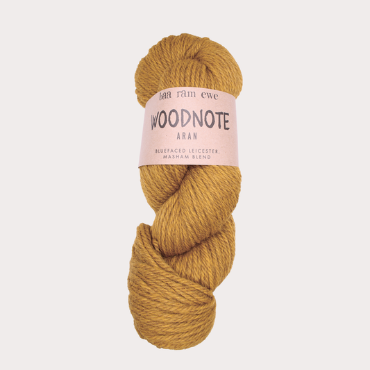 Woodnote Aran Pack Of 5: 34% Bluefaced Leicester, 33% Masham, 33% Merino Hand Knitting Wool 100g Hank