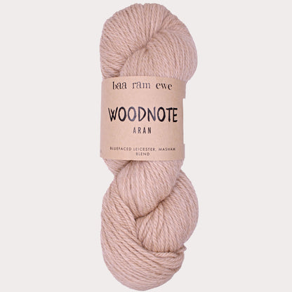 Woodnote Aran Pack Of 5: 34% Bluefaced Leicester, 33% Masham, 33% Merino Hand Knitting Wool 100g Hank