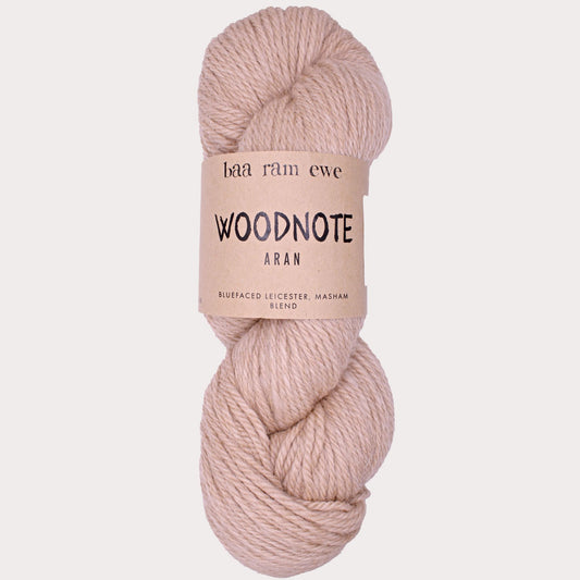 Woodnote Aran Pack Of 5: 34% Bluefaced Leicester, 33% Masham, 33% Merino Hand Knitting Wool 100g Hank