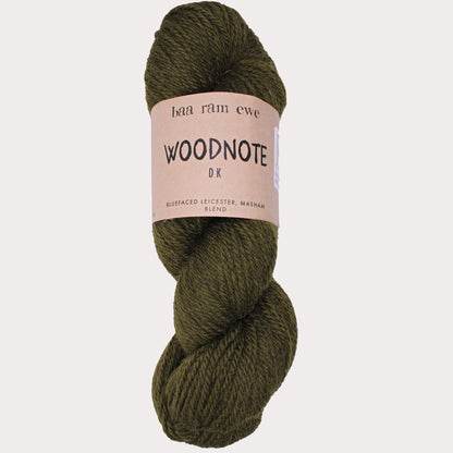 Woodnote DK Pack Of 5: 34% Bluefaced Leicester, 33% Masham, 33% Merino Hand Knitting Wool 100g Hank
