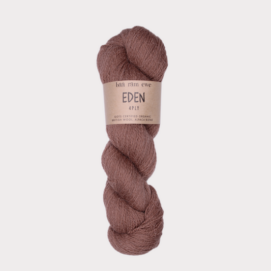 Eden 4Ply: 70% Organic British Hand Knitting Wool, 30% Alpaca 100g Hank