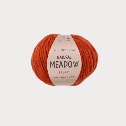 Natural Meadow Chunky 100% British Hand Knitting Wool 100g Ball